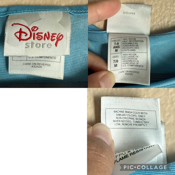 Disney Princess Cinderella Girls’ Shimmery Blue Night Gown (7/8, M) - Picture 4 of 6